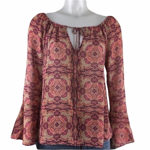 Sanctuary Boho Tunic Top Bell Sleeves - Picture 1 of 11